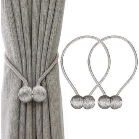 Curtain Tiebacks Magnetic Curtain Tiebacks Magnetic Braiding Curtain Buckle (Grey) (1/4)