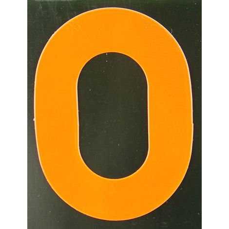 Conacord Reflektierende Klebezahl 0 orange 80 mm 0 Klebebuchstaben & Zahlen (1/2)