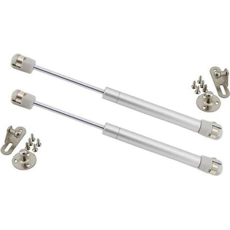 Lot de 2 vérins à gaz 80 N, vérins hydrauliques pour armoire, bras pneumatiques pour portes d'armoires de cuisine, amortisseurs pour charnières d'armoires de cuisine, vérins à gaz silencieux (1/4)