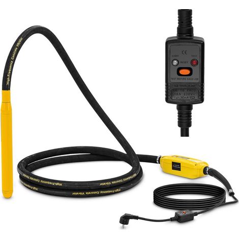 MSW – Vibreur à béton 1500W – Aiguille 490 x 50 mm – 12 000 vibrations/minute – Pour compactage béton professionnel (1/3)