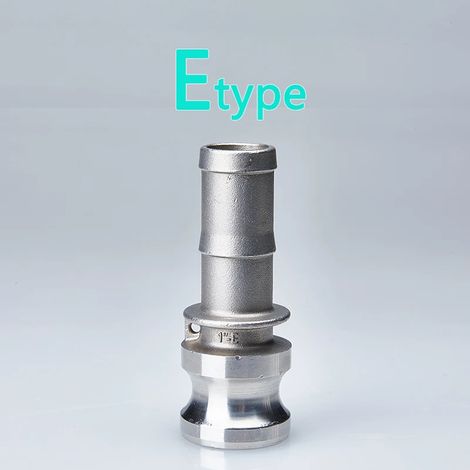 Raccord à came en acier inoxydable 304 (E-1/2") pour arroseur de jardin, adaptateur à came à déconnexion rapide pour raccords de pompes à tuyau (1/5)