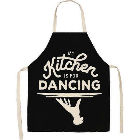 1 tablier de cuisine alphabet pour femme, en coton et lin, idéal pour le ménage et la cuisine.