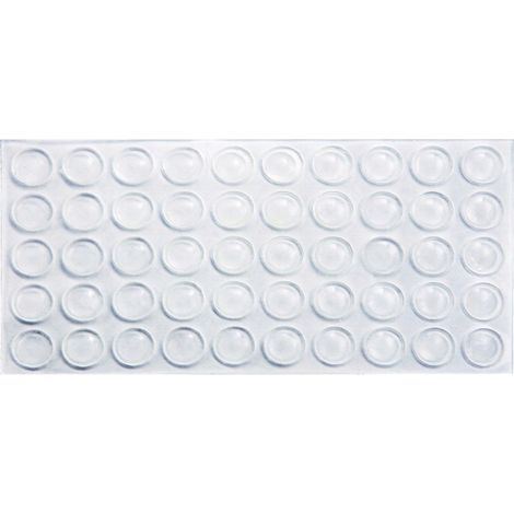 Tope de puerta de silicona autoadhesivo en forma de hoja de 8x1,5 mm - 50 unidades. (1/2)