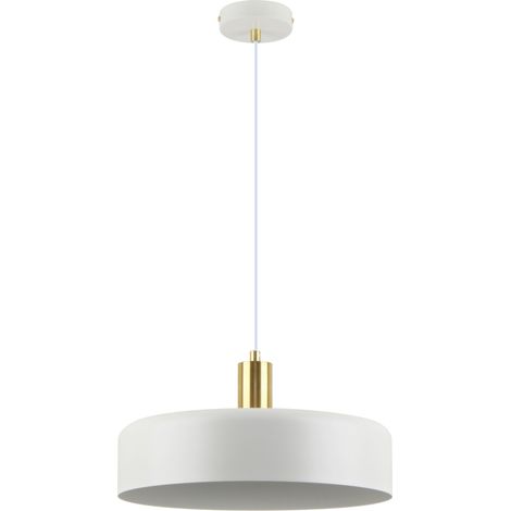 Suspension en métal blanc D35 cm - Nox (1/4)