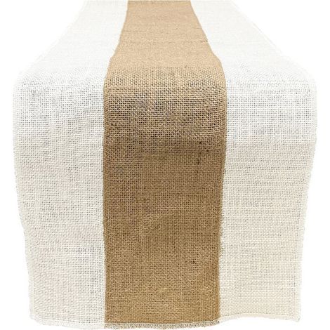 30 180cm chemin de table rustique tissu de jute décor de table de ferme vintage (1/4)