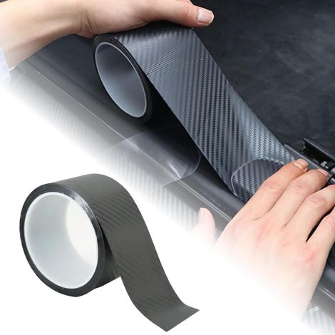 Carbone Adhésif Protection Seuil De Porte Voiture 5D – Protection carrosserie Voiture 5cm × 5m pour Portières, Pare-Chocs, Coffre Et Rétroviseurs – Compatible avec La Plupart des Véhicules (1/5)