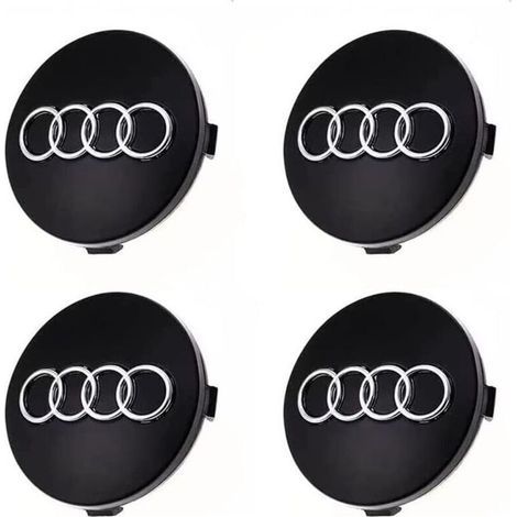 Cache moyeux 60mm pour Audi – Plastique ABS de haute qualité – Installation rapide – Protection contre les rayures (1/3)