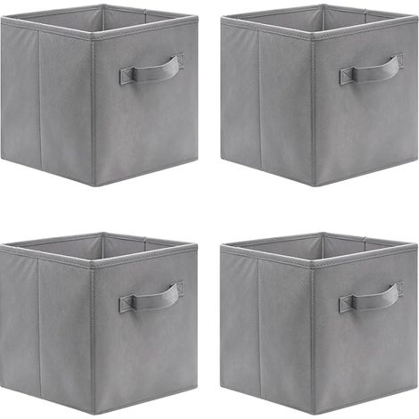 cubes de rangement pliants, 26 x 26 x 28 cm Boîtes de Rangement Ouvertes en Textile Non-Tissé, Tiroir en Tissu, jouets Vêtements (1/5)