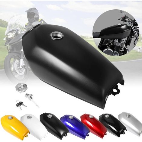 Retro fuel tank for CG125 motorcycle, plain photopolymerizable paint, without side port, with fuel tap and tank cap. (1/5)