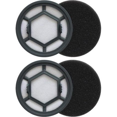 2er-Pack Ersatzfilter für Akku-Staubsauger zur Aufrechterhaltung der Luftqualität, 9,9 x 1,4 cm, Schwarz, Kunststoff (1/4)