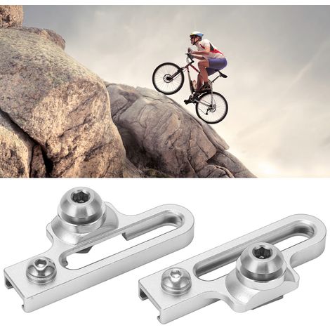 2 Pièces Adaptateur Frein Vélo Route Cale Extension Alliage Aluminium Patins Frein C Clamp Argenté (1/5)