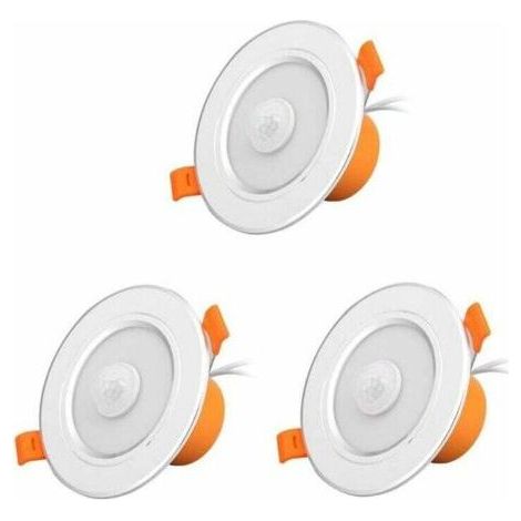 Jalleria – LED-Deckenleuchte mit Bewegungsmelder – Aluminium, Weiß, 5 W, 7 W, 9 W – Erfassungsbereich bis zu 6 m – 3er-Pack (1/5)