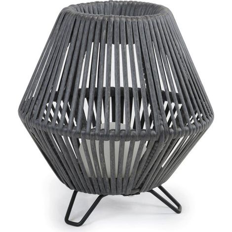 Apparecchio da terra e da tavolo NELL Corte de fase L,C LED COB AC 6W 515lm CRI80 3000K Rattan Grafite (1/4)