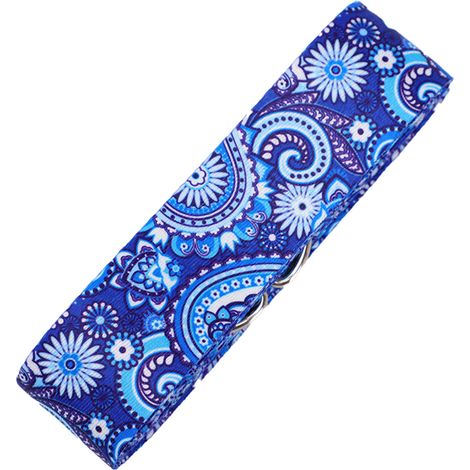 Sangle De Yoga - Coton 100 % - Boucle D En Métal Bimétallique - Pour Étirements Et Postures De Yoga - 1 Pièce (1/5)