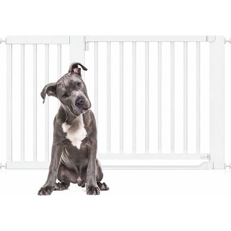 Bettacare Wooden Heritage Flat Step Dog Gate, White, 135cm - 143cm