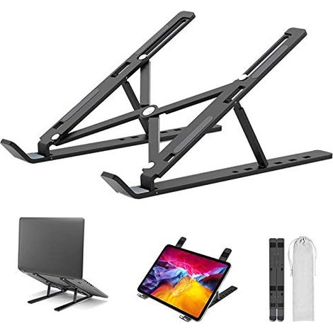 Supporto regolabile per laptop per scrivania, tablet laptop e computer Supporto ergonomico pieghevole per laptop Supporto universale per laptop Adatto per laptop e (1/5)