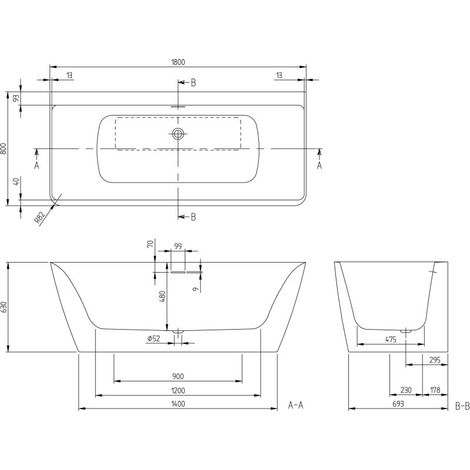 Villeroy & Boch 180SBW9CR00TVRW VWBW Subway 3.0 UBQ180SBW9CR00TV