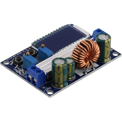 Module régulateur de tension ajustable avec écran LCD, contrôle de tension élévateur/abaisseur polyvalent, idéal pour l'électronique DIY (1/5)