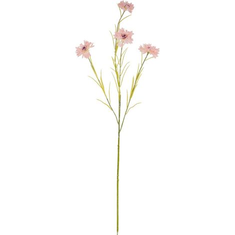 Cornflower Stem Artificial Flower - Plastic - L20 x W20 x H77 cm - Pink
