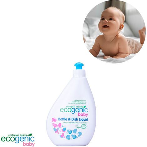 Limpiador de biberones, chupetes y juguetes Ecogenic Baby, sin perfume, 500 ml (1/5)