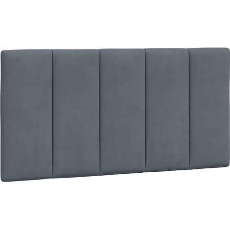 Cabecero de cama acolchado Hanko terciopelo gris oscuro 100 cm vidaXL