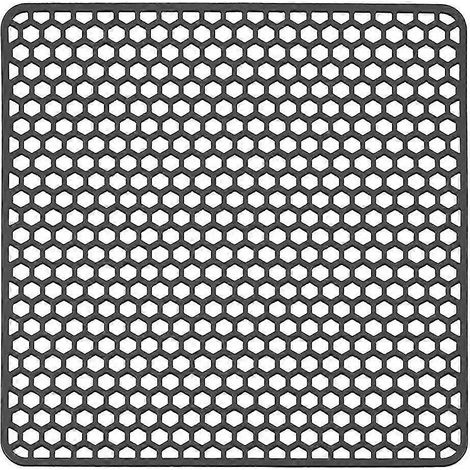 Tapis de protection en silicone pour bonde d'évier, protège-comptoir, résistant à la chaleur et facile à nettoyer.-26.5cm-Grey (1/5)