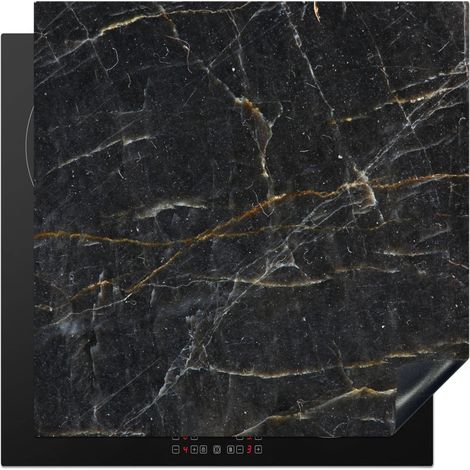PROTEZIONE PER PIANO COTTURA A INDUZIONE Marmo - Nero - Oro - Grigio - Struttura in marmo 78x78
