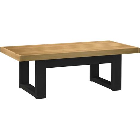 Couchtisch NOAIN U-förmige Beine 120x60x40 cm Massivholz Kiefer