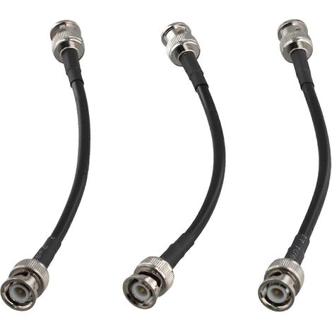 Câble coaxial RG58 avec connecteurs à sertir BNC mâle vers BNC mâle, pour signal d'oscilloscope, 0,15 m. (1/5)