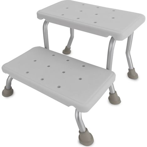Marche pied Tabouret de douche, bain Bm Médical TD-70-2M, 2 marches - antidérapant pour Personnes handicapées et Personnes âgées