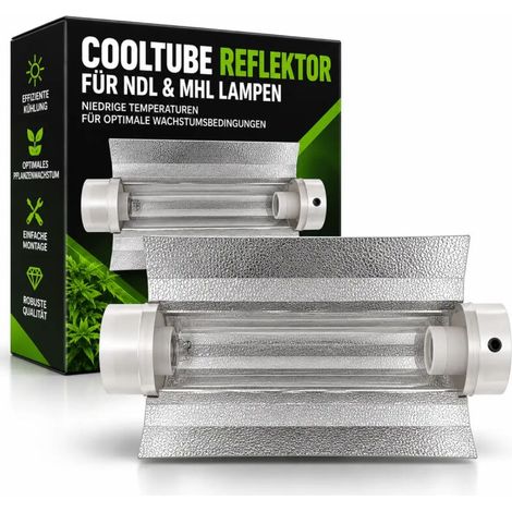 Cooltube riflettore 125 mm 40 cm riflettore refroidi par aria lampada per coltivazione NDL MHL (1/5)