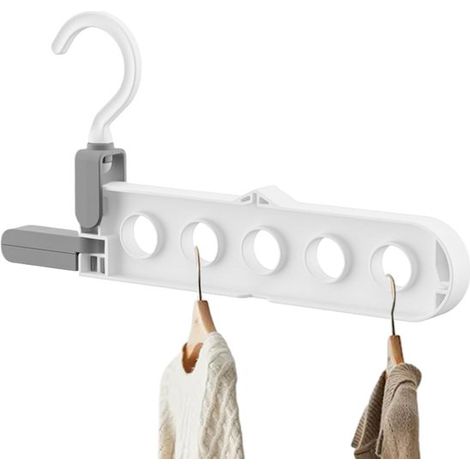 Perchero de pared - Perchero plegable - Espacio de almacenamiento - Rotación de 360 grados - 25,5 x 13,5 cm (1/5)