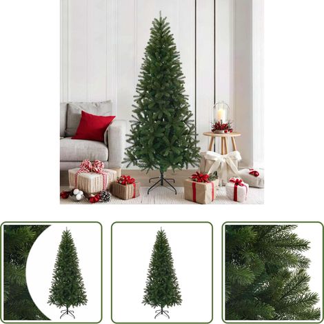 vidaXL Árbol de Navidad artificial 180 cm PVC, PE y acero Verde (1/5)