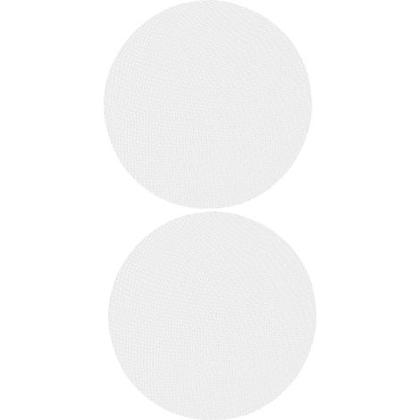 jojofuny Lot de 2 Tapis Ronds en Silicone Blanc pour Cuiseur Vapeur, Réutilisables, Antiadhésifs Distribution Uniforme Vapeur pour Cuisson Pratique'-'-