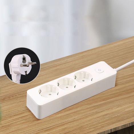 Multiprise domestique haute puissance 2200 W conforme aux normes allemandes/européennes, multiprise extérieure, multiprise domestique 250 V conforme aux normes européennes SF008-3 (1/5)