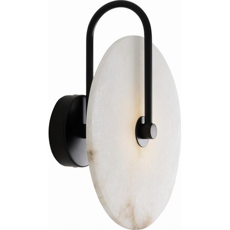 Applique moderna nera rotonda marmo LED 3W Maxlight (1/3)