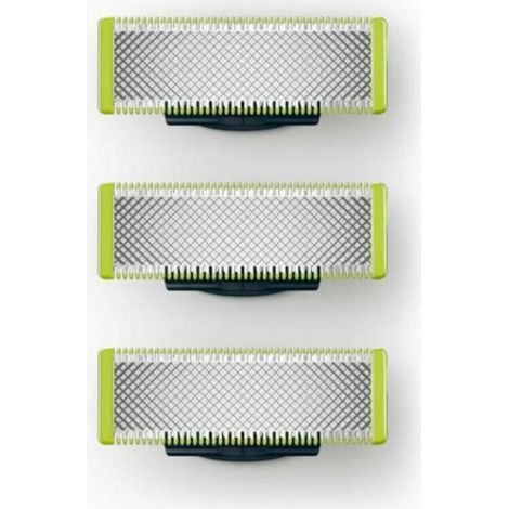 Applicable à Philips OneBlade - Lames de rechange, pour rasoir/tondeuse électrique OneBlade, acier inoxydable robuste, taille, stylisation et rasage, lot de 3