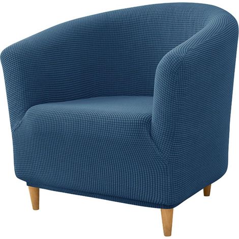 Housse de canapé intégrée, housse de canapé en jacquard damas, housse de protection élastique pour meubles, fauteuil de salon, pour enfants et animaux domestiques, bleu ciel (1/5)