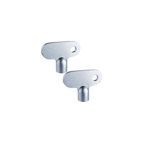 2 Pièces Clé de Radiateur Clé de Purge de Radiateur Solide Clé de Radiateur d'Ouverture Carrées Horloge Matérielle Facile à Saisir pour Vis à Clapet Taille 5mm (1/3)
