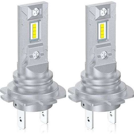 Confezione da 2 lampadine a LED per fari auto Ulisem H7 1:1 12V 4000lm 6000K, plug & play, dimensioni mini, super luminose per un'efficiente dissipazione del calore (1/4)