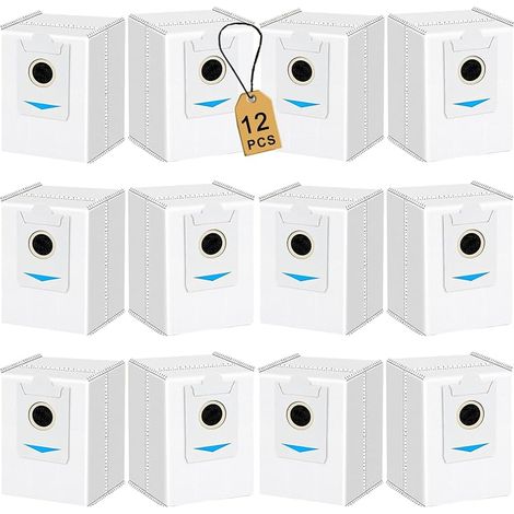 Lot de 12 Sac d'aspirateur Accessoires pour Ecovacs Deebot X2 Omni / X2 e Omni, Aspirateur Accessoires de Rechange Sac à Poussière (1/5)
