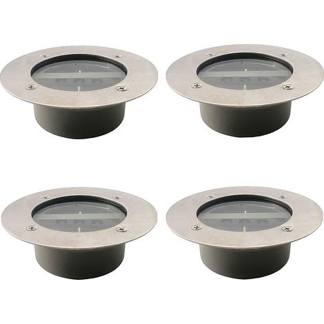 3 LED Solarstrahler IP65 Wasserdicht für Garten Rasen, Kaltweiß 4er Pack