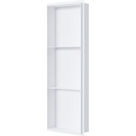 Bernstein – Niche murale de douche encastrable sans rebords – Acier inox – 30x90x10cm – Installation facile avec 4 points de fixage - NT309010X