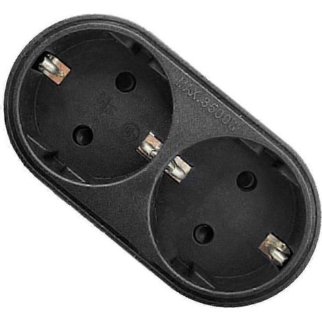 Adaptateur de prise électrique Rise permettant d'ajouter une prise double (PP Power) (1/5)