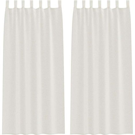 Maison Exclusive - Tenda in Velo con tende 2 pcs Crema 225 x 140 cm Poliestere