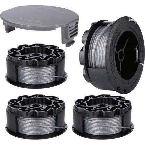 Bobine Fil pour BOSCH UniversalGrassCut Coupe Bordure 18 18-26 18-260 F016800570 avec Couverture (4 pièces) (1/4)