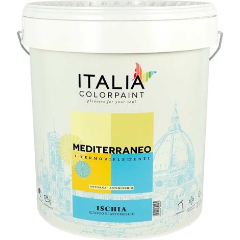 Idropittura quarzo elastomerico termoriflettente ischia antialga bianco litri 4 (1/5)