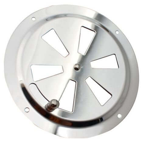 Sollbry Grille de Ventilation Rond, Ouverture d'aération réglable Évent d'Aération en Acier Inox Entrée et évacuation d'air 125mm（5"）