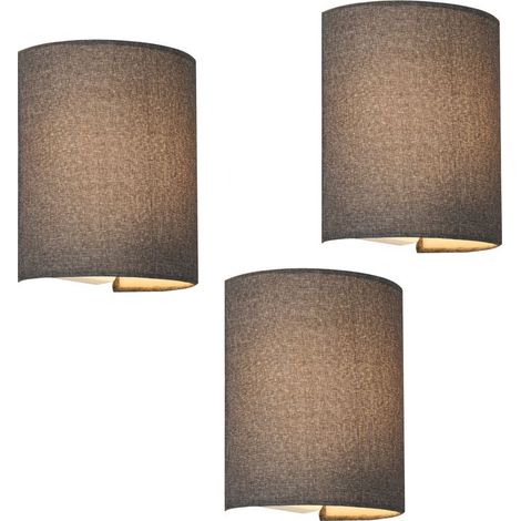 Lot de 3 lampes murales Brüssel demi-cercle E27 (1/4)