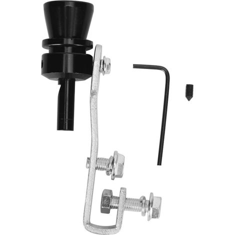 Silbato de garganta para tubo de escape Fydun, silbato de garganta para tubo de escape de aleación de aluminio negro para modificación de automóviles. (1/5)